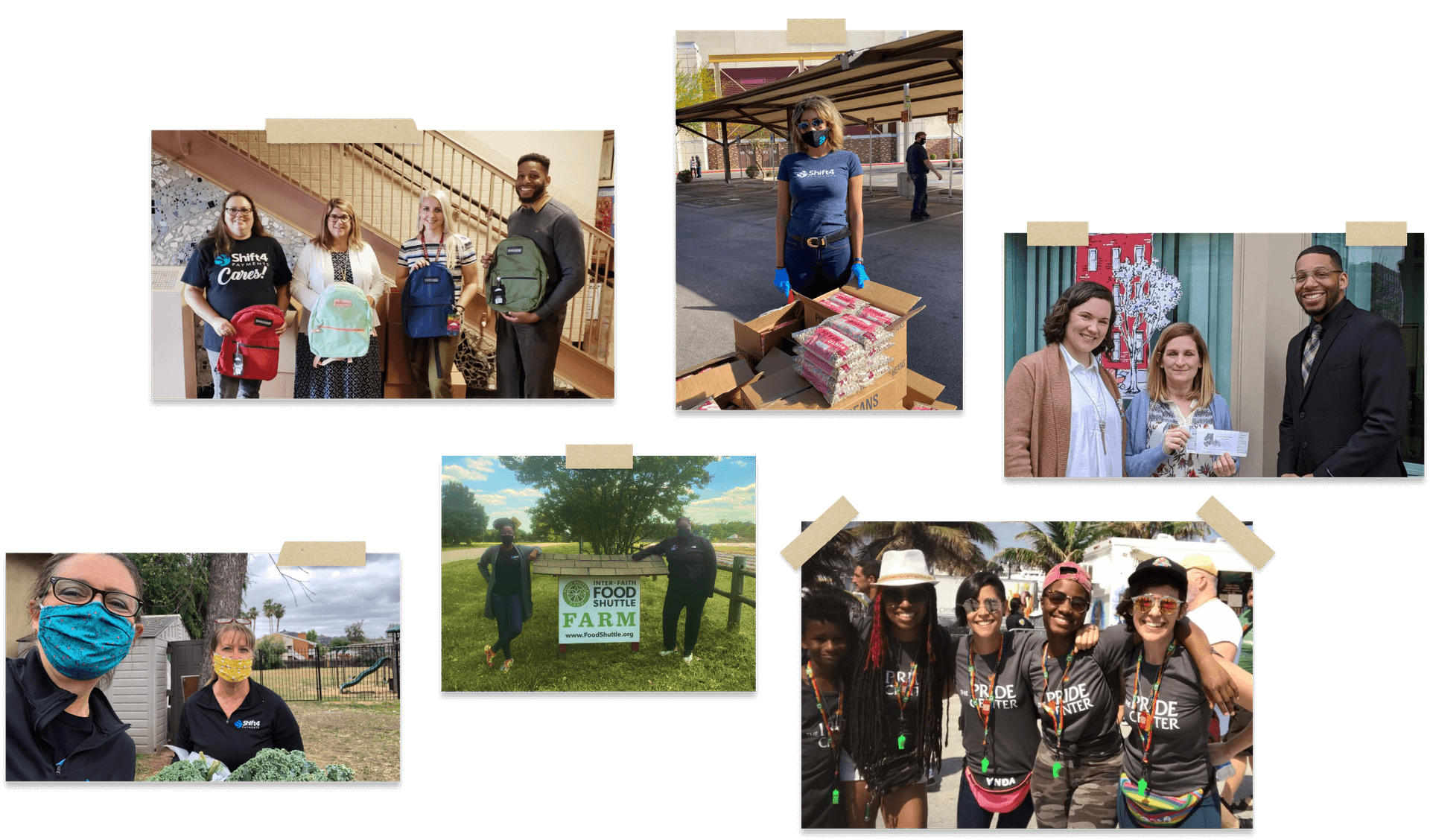 Shift4 cares collage